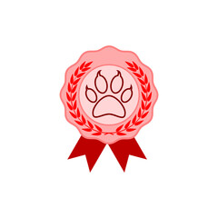 Pet award symbol icon isolated on white background