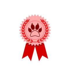 Pet award symbol icon isolated on white background