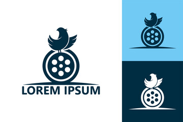 Bird movie logo template design vector