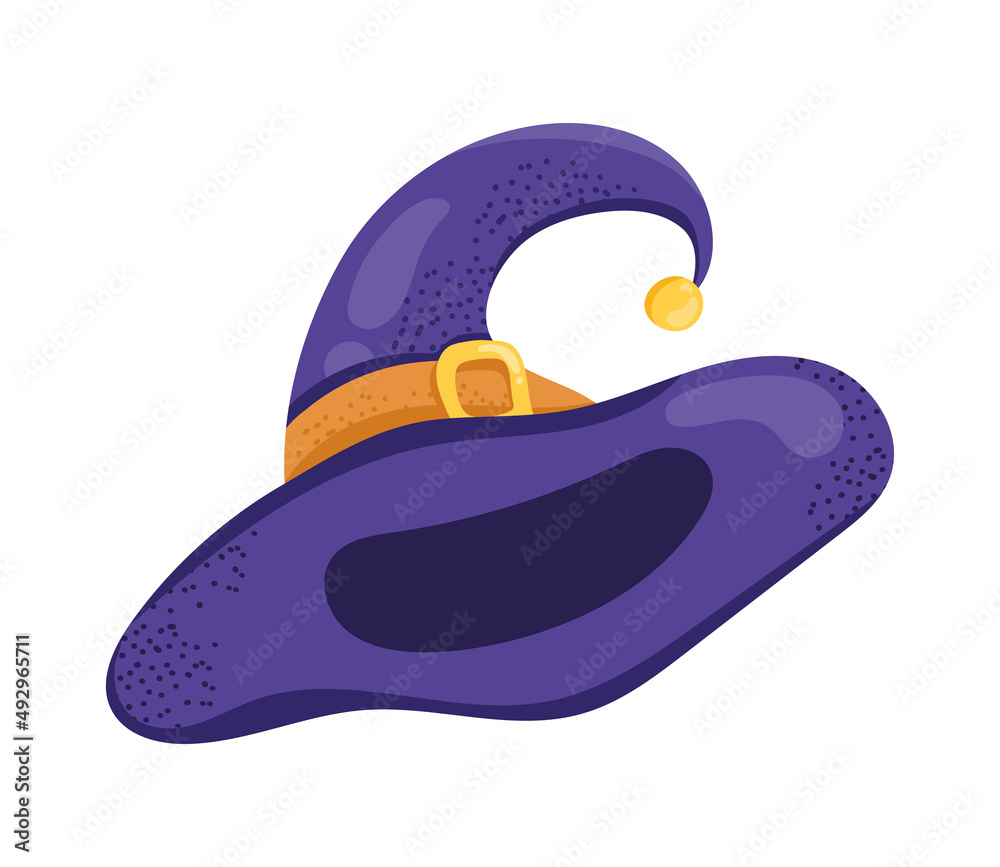 Sticker purple witch hat