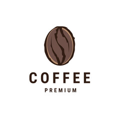 Coffee beans logo icon, flat design vintage 
