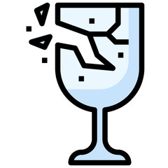 BROKEN GLASS  filled outline icon,linear,outline,graphic,illustration
