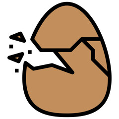 EGG filled outline icon,linear,outline,graphic,illustration
