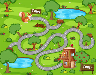 A squirrel maze games template