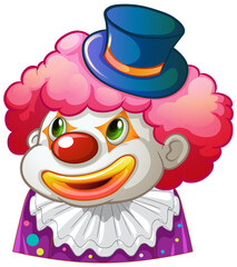 Colourful clown cartoon character