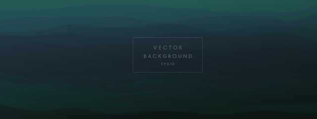 abstract wavy lines geometric trendy gradient  background natural dark green combined color. Modern template for poster business card landing page website. vector illustration eps 10