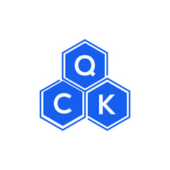 QCK letter logo design on black background. QCK creative initials letter logo concept. QCK letter design. 