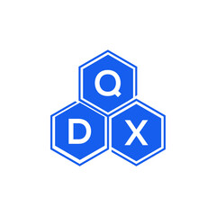 QDX letter logo design on black background. QDX  creative initials letter logo concept. QDX letter design.