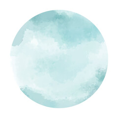 round watercolor blot with smudge drips and stains, hand painted element for social media stories