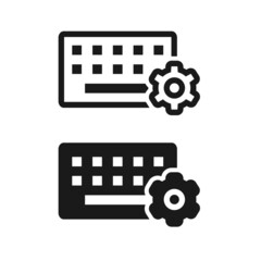 Keyboard setting options icon. Vector illustration