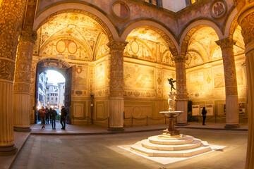 Italia, Toscana, Firenze, il cortile di Palazzo Vecchio.