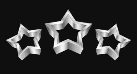 Three silver stars for rating