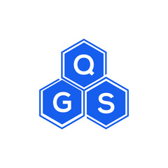 QGS letter logo design on black background. QGS  creative initials letter logo concept. QGS letter design.