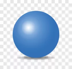 Fotobehang Blue ball sphere on transparent background. © Icons-Studio