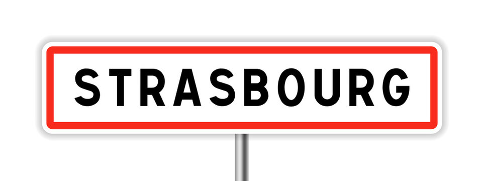 Strasbourg city sign vector.