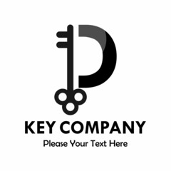 letter d with key logo template illustration. you can change the color. suitable for key company