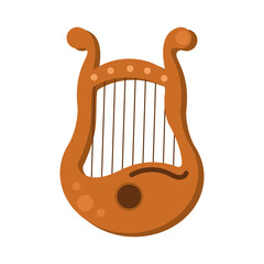 wooden harp musical instrument
