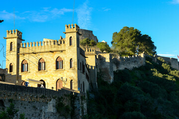 Fototapeta na wymiar View at the castle of Xativa on Spain