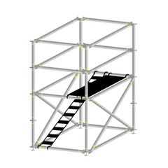 scaffolding on a white background.