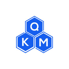 QKM letter logo design on black background. QKM  creative initials letter logo concept. QKM letter design.
