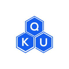 QKU letter logo design on black background. QKU creative initials letter logo concept. QKU letter design. 