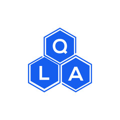 QLA letter logo design on black background. QLA  creative initials letter logo concept. QLA letter design.