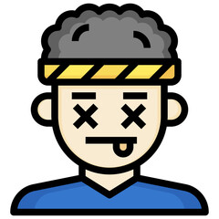 DEAD filled outline icon,linear,outline,graphic,illustration