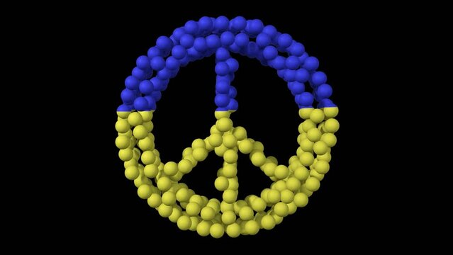 Ukrainian Flag Colored Morph from Heart to Peace