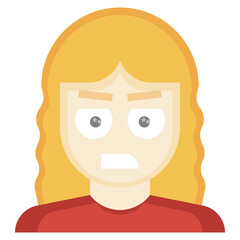 ANGRY flat icon,linear,outline,graphic,illustration