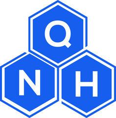 QNH letter logo design on black background. QNH  creative initials letter logo concept. QNH letter design.