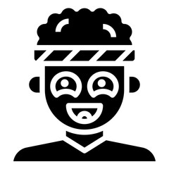 HAPPY glyph icon,linear,outline,graphic,illustration