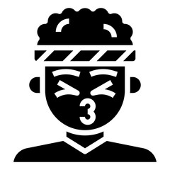 KISS glyph icon,linear,outline,graphic,illustration