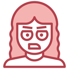 ANGRY red line icon,linear,outline,graphic,illustration