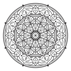 Vector mandala. Abstract round pattern.