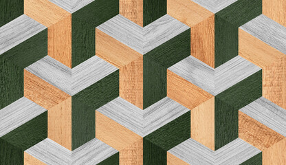 Seamless colorful parquet floor texture with repeat geometric pattern. Seamless wood wallpaper.