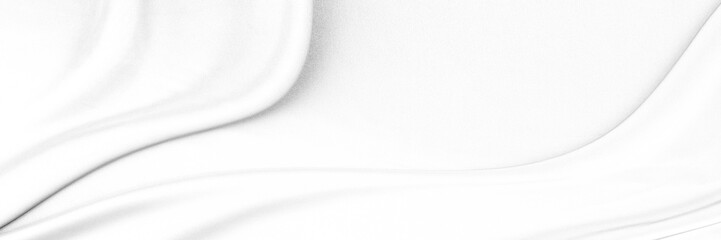 White gray satin texture that is white silver fabric silk panorama background with beautiful soft blur pattern natural.