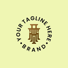 circle monogram ATM with elegant color. suitable for professional business company.