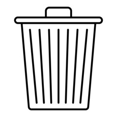 Icon trash can, basket for collecting, sorting and recycling garbage