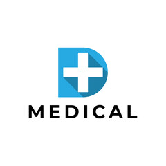 letter D medical logo design