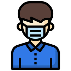 EMPLOYEE filled outline icon,linear,outline,graphic,illustration