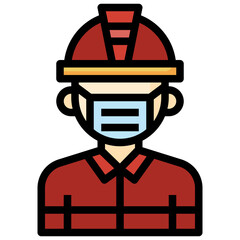 FIREFIGHTER filled outline icon,linear,outline,graphic,illustration