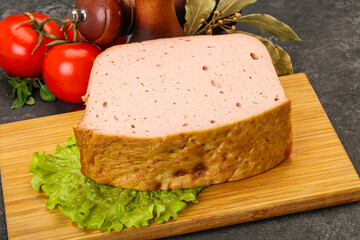 Homemade baked traditional meat loaf