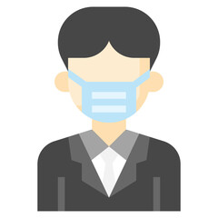 MANAGER flat icon,linear,outline,graphic,illustration