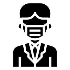 BUSINESSMAN glyph icon,linear,outline,graphic,illustration