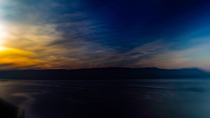 Fototapeta na wymiar Dramatic Blue Hour Sunset