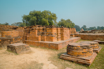 Fototapeta na wymiar Sarnath ruins in Varanasi, India