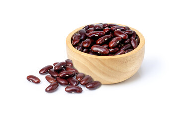 Red beans or kidney bean isolated on white background.