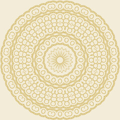 Circle floral ornament.