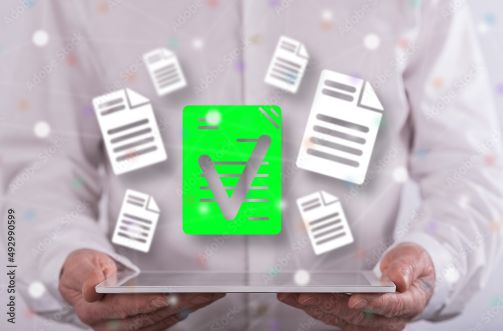 Wall mural concept of document validation