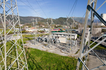 shooting power plant with drone